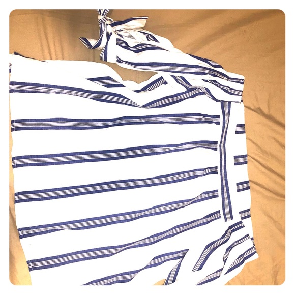 Stripped Off the Shoulder Top - Picture 1 of 2
